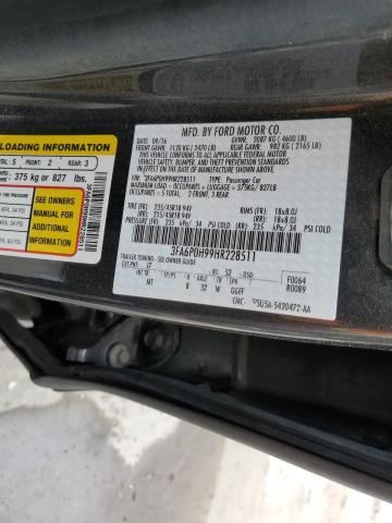 Photo 10 from auction – 2017 FORD FUSION SE with VIN 3FA6P0H99HR228511