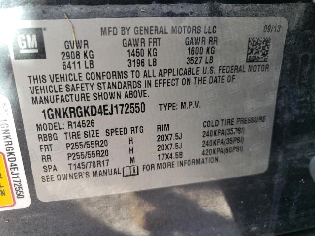 Photo 10 from auction – 2014 CHEVROLET TRAVERSE L with VIN 1GNKRGKD4EJ172550