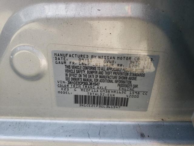Photo 10 from auction – 2016 NISSAN VERSA NOTE with VIN 3N1CE2CP3GL361547