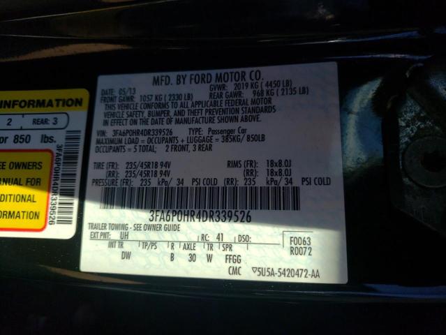 Photo 10 from auction – 2013 FORD FUSION SE with VIN 3FA6P0HR4DR339526