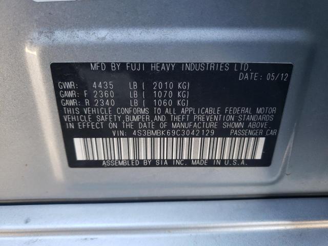 Photo 10 from auction – 2012 SUBARU LEGACY 2.5 with VIN 4S3BMBK69C3042129