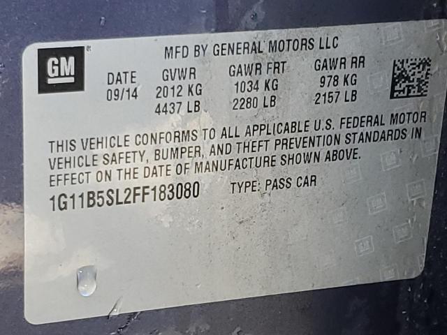 Photo 10 from auction – 2015 CHEVROLET MALIBU LS with VIN 1G11B5SL2FF183080