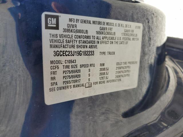 Photo 10 from auction – 2009 CHEVROLET SILVERADO with VIN 3GCEC23J19G182233