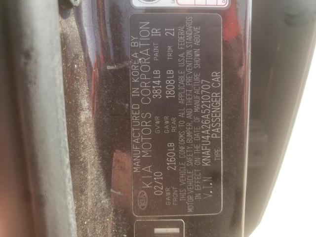 Photo 10 from auction – 2010 KIA FORTE EX with VIN KNAFU4A26A5210707