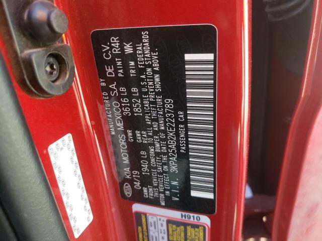 Photo 10 from auction – 2019 KIA RIO S with VIN 3KPA25AB2KE223789