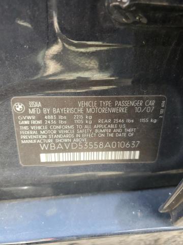 Photo 10 from auction – 2008 BMW 335 XI with VIN WBAVD53558A010637