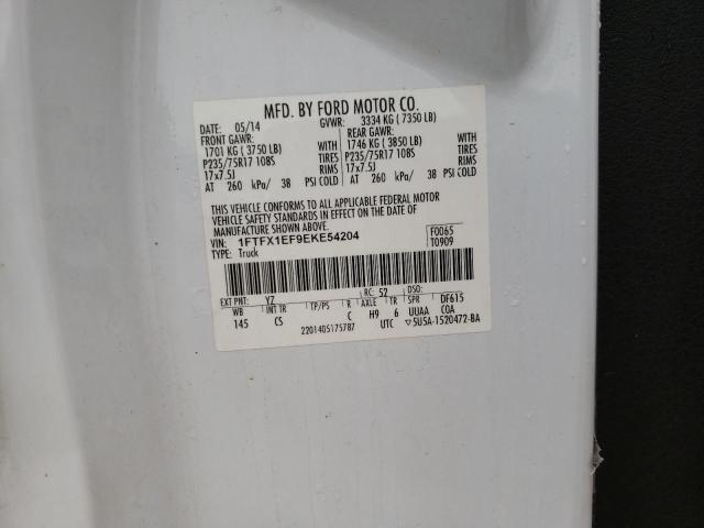 Photo 10 from auction – 2014 FORD F150 SUPER with VIN 1FTFX1EF9EKE54204