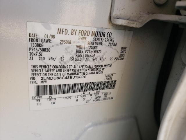 Photo 10 from auction – 2008 LINCOLN MKX with VIN 2LMDU88C48BJ15004