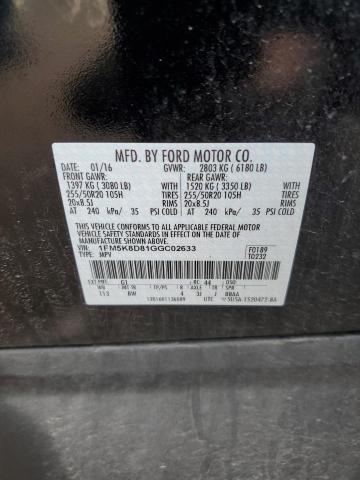 Photo 10 from auction – 2016 FORD EXPLORER X with VIN 1FM5K8D81GGC02633