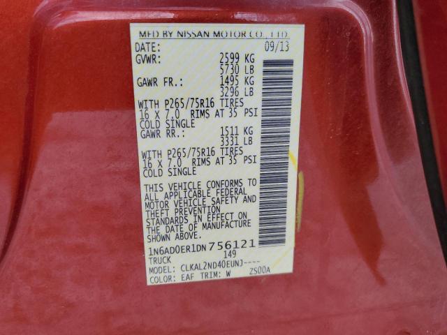 Photo 10 from auction – 2013 NISSAN FRONTIER S with VIN 1N6AD0ER1DN756121