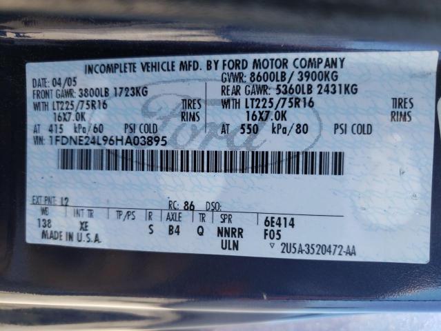 Photo 10 from auction – 2006 FORD ECONOLINE with VIN 1FDNE24L96HA03895