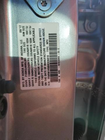 Photo 10 from auction – 2017 HONDA CR-V EX with VIN 7FARW1H58HE036810