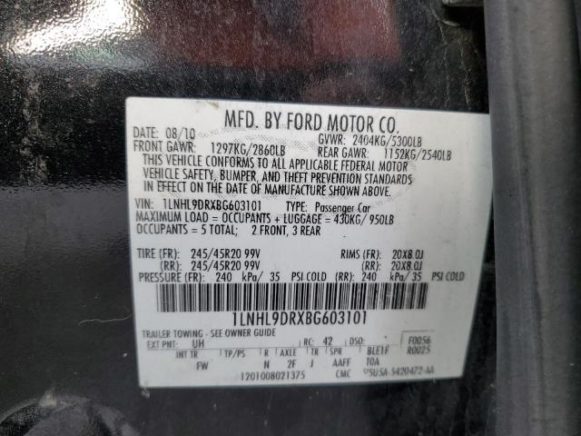 Photo 10 from auction – 2011 LINCOLN MKS with VIN 1LNHL9DRXBG603101