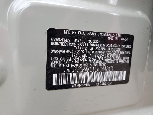 Photo 10 from auction – 2014 SUBARU XV CROSSTR with VIN JF2GPAKC1E8344843