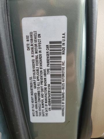 Photo 10 from auction – 2002 SUBARU LEGACY OUT with VIN 4S3BE896927208341