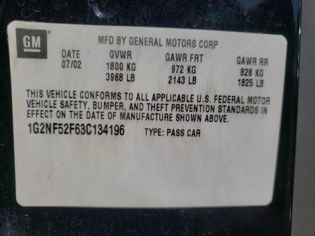 Photo 10 from auction – 2003 PONTIAC GRAND AM S with VIN 1G2NF52F63C134196