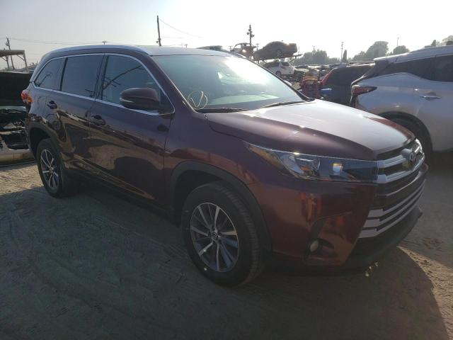 TOYOTA HIGHLANDER 2019 with VIN 5TDKZRFH3KS335091 - Photo from auction