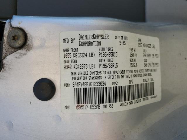 Photo 10 from auction – 2006 CHRYSLER PT CRUISER with VIN 3A4FY48B16T233634