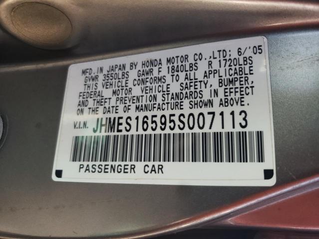 Photo 10 from auction – 2005 HONDA CIVIC LX with VIN JHMES16595S007113