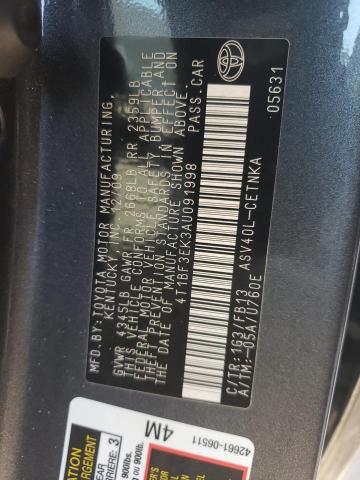 Photo 10 from auction – 2010 TOYOTA CAMRY BASE with VIN 4T1BF3EK3AU091998