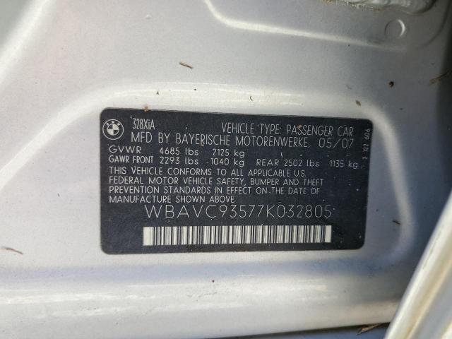 Photo 10 from auction – 2007 BMW 328 XI with VIN WBAVC93577K032805