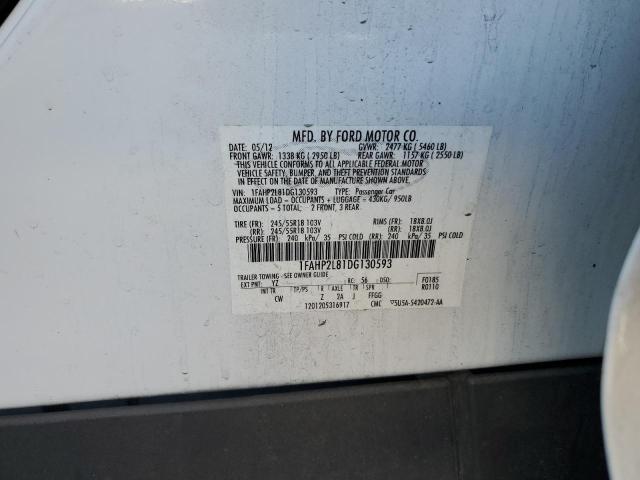Photo 10 from auction – 2013 FORD TAURUS POL with VIN 1FAHP2L81DG130593