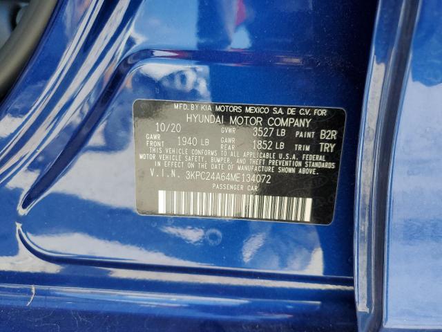 Photo 10 from auction – 2021 HYUNDAI ACCENT with VIN 3KPC24A64ME134072