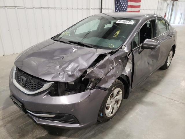 Photo 2 from auction – 2015 HONDA CIVIC LX with VIN 19XFB2F56FE268876