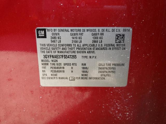 Photo 10 from auction – 2015 CADILLAC SRX with VIN 3GYFNAE37FS547265
