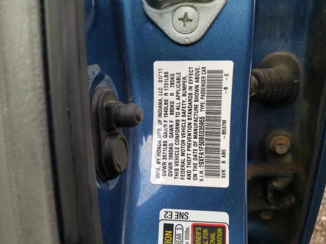 Photo 10 from auction – 2011 HONDA CIVIC LX with VIN 19XFA1F50BE035955