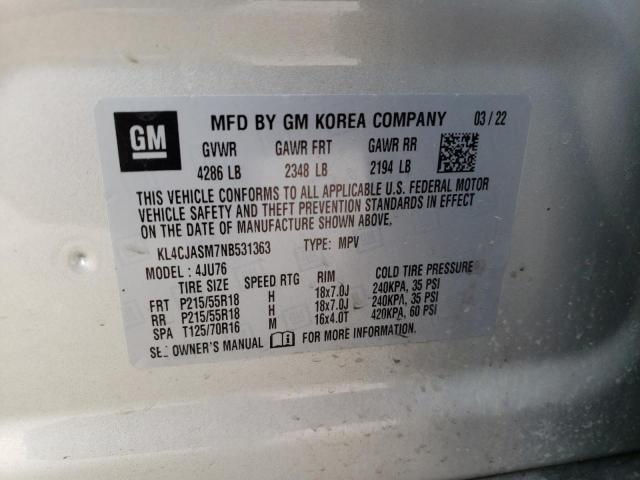 Photo 10 from auction – 2022 BUICK ENCORE PRE with VIN KL4CJASM7NB531363