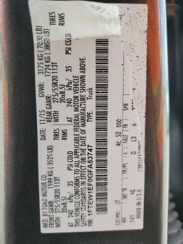 Photo 10 from auction – 2016 FORD F150 SUPER with VIN 1FTEW1EF0GFA53747