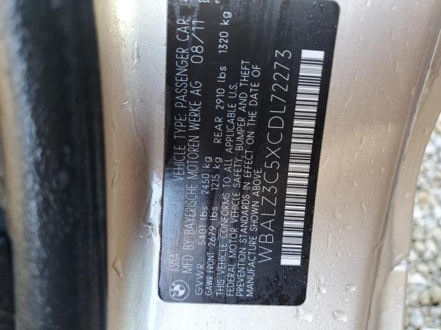 Photo 10 from auction – 2012 BMW 650 I with VIN WBALZ3C5XCDL72273