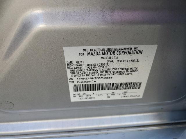 Photo 10 from auction – 2011 MAZDA 6 I with VIN 1YVHZ8BH7B5M30585