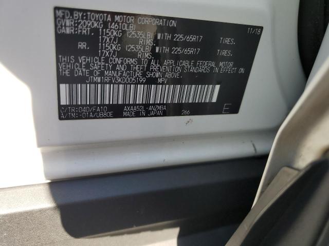 Photo 10 from auction – 2019 TOYOTA RAV4 XLE with VIN JTMW1RFV3KD005199