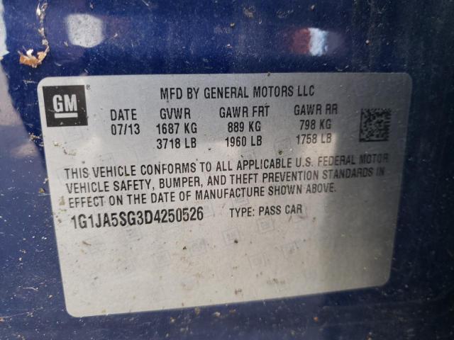 Photo 10 from auction – 2013 CHEVROLET SONIC LS with VIN 1G1JA5SG3D4250526