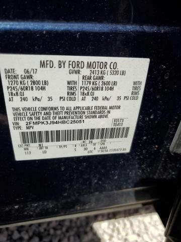 Photo 10 from auction – 2017 FORD EDGE SEL with VIN 2FMPK3J94HBC25051