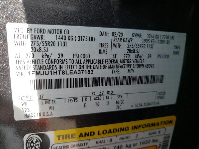 Photo 10 from auction – 2020 FORD EXPEDITION with VIN 1FMJU1HT8LEA37183