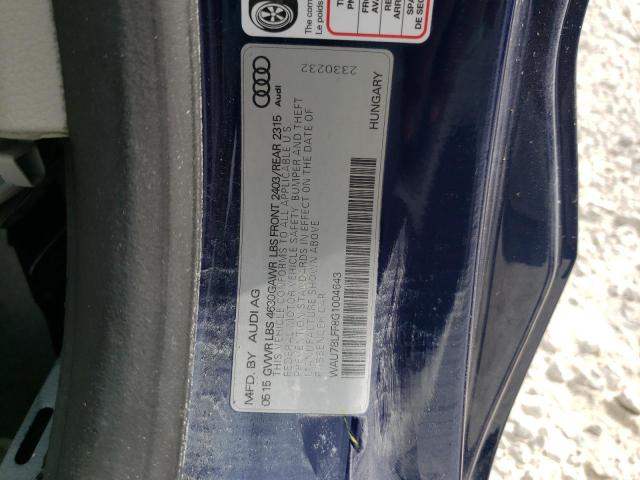 Photo 10 from auction – 2016 AUDI A3 PREMIUM with VIN WAU78LFF8G1004643