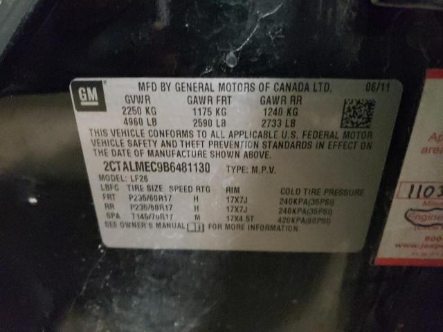Photo 10 from auction – 2011 GMC TERRAIN SL with VIN 2CTALMEC9B6481130