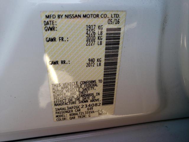 Photo 10 from auction – 2016 NISSAN ALTIMA 2.5 with VIN 1N4AL3AP2GC234082