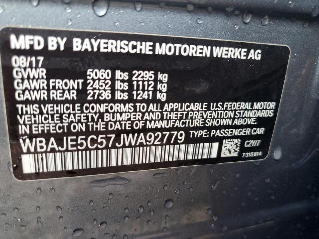 Photo 10 from auction – 2018 BMW 540 I with VIN WBAJE5C57JWA92779