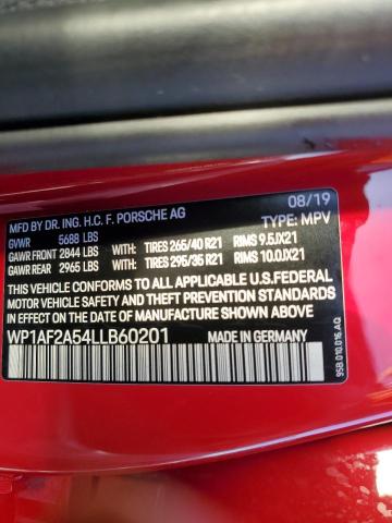 Photo 10 from auction – 2020 PORSCHE MACAN TURB with VIN WP1AF2A54LLB60201