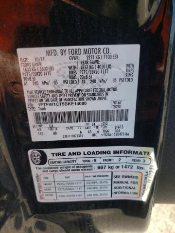 Photo 10 from auction – 2011 FORD F150 SUPER with VIN 1FTFW1CT5BKE14080
