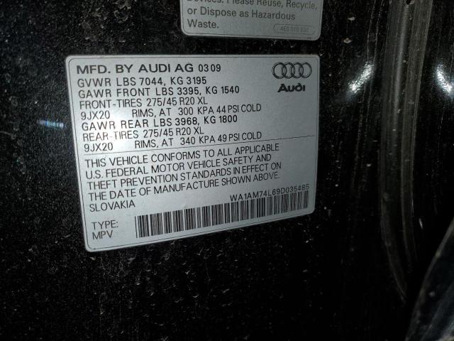 Photo 10 from auction – 2009 AUDI Q7 TDI with VIN WA1AM74L69D035485