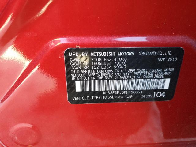 Photo 10 from auction – 2019 MITSUBISHI MIRAGE G4 with VIN ML32F3FJ5KHF06653