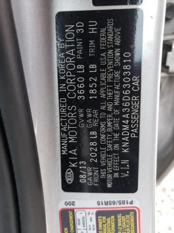 Photo 10 from auction – 2013 KIA RIO LX with VIN KNADM4A36D6303810