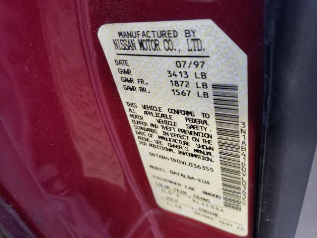 Photo 10 from auction – 1997 NISSAN SENTRA XE with VIN 3N1AB41D0VL036355