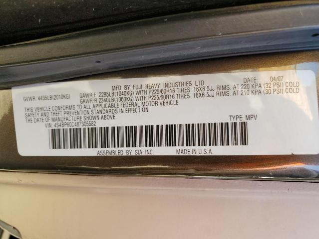 Photo 10 from auction – 2008 SUBARU OUTBACK with VIN 4S4BP60C487305582