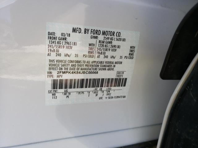 Photo 10 from auction – 2018 FORD EDGE TITAN with VIN 2FMPK4K84JBC00068